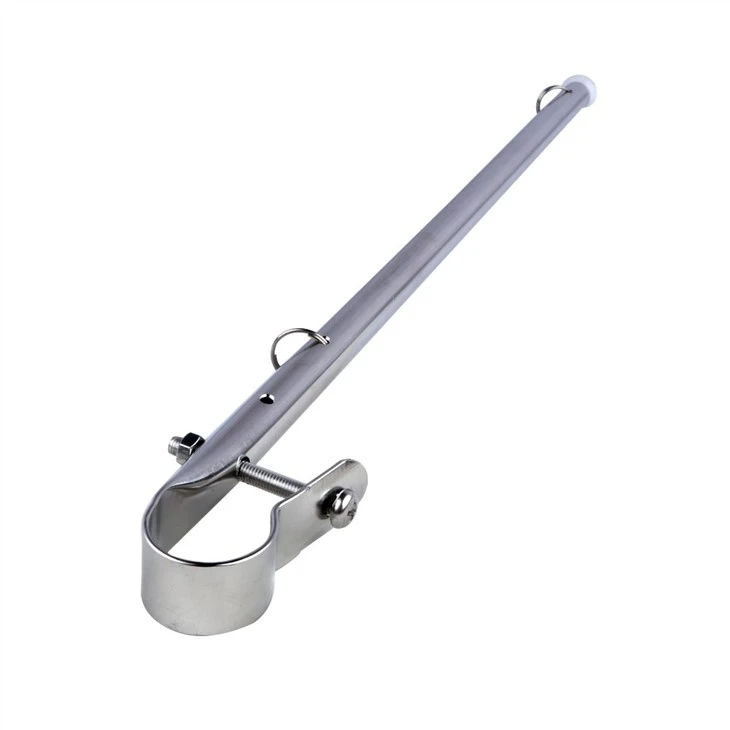 Boat Parts Flag Pole Stainless Steel Flag Staff Rail Mount Clamp On Pipe