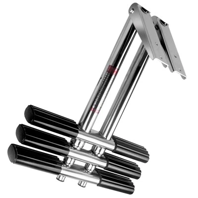 4ステップラダー316プラットフォーム下のステンレス鋼スライドマウントテレスコピングボードラダーボートラダー